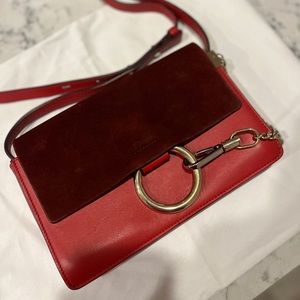Chloe Faye Small suede crossbody